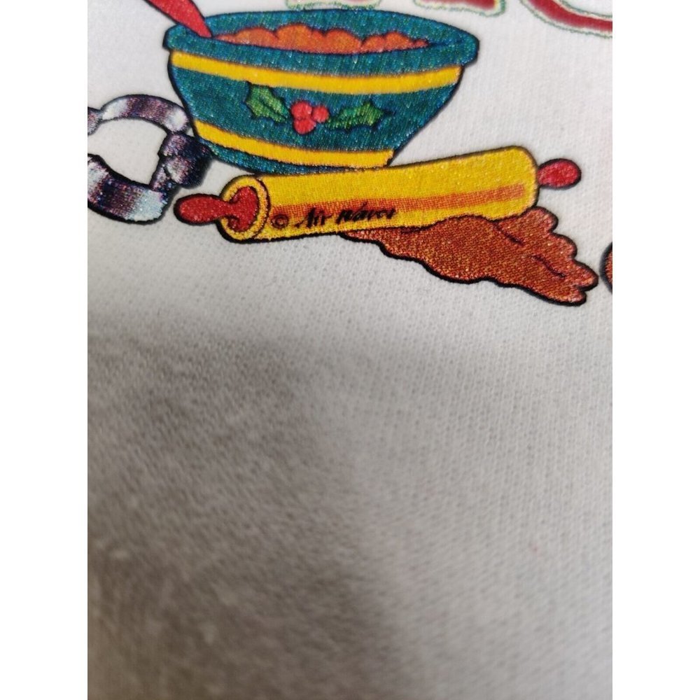 Vintage Ugly Christmas Sweater Adult Medium Long Sleeve Sweatshirt Holiday USA - Picture 7 of 12